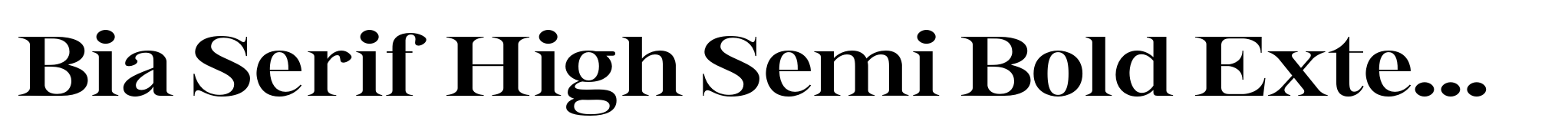Bia Serif High Semi Bold Extended image